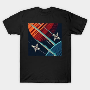 Retro futuristic spaceships T-Shirt